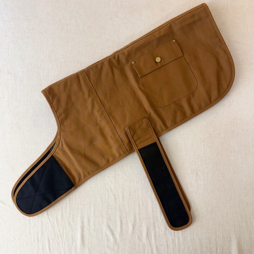 Carhartt Chore Dog Coat Brown Duck Canvas Quilted Pet Vest 24" collar toTail